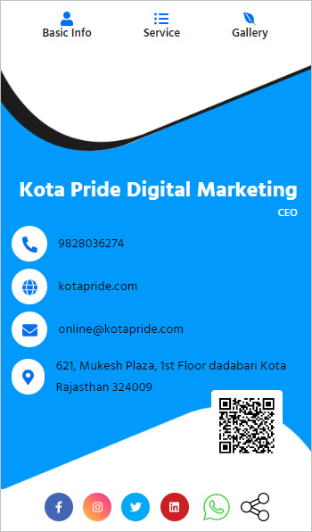 bdial business visiting card blue