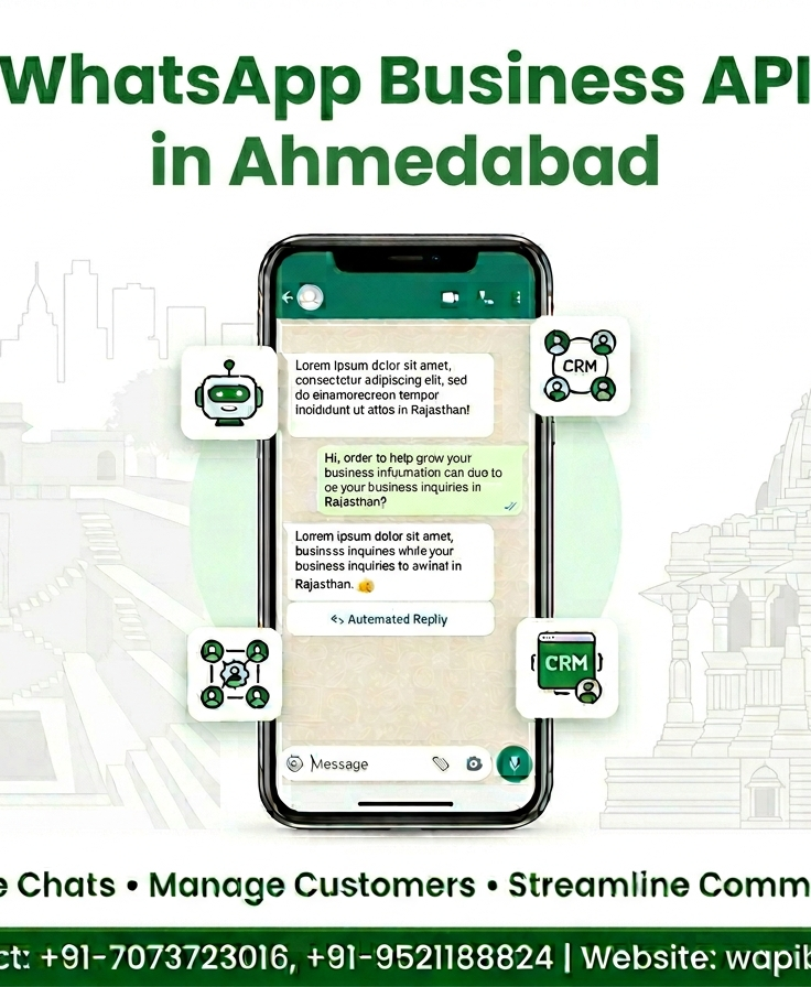 Looking for official WhatsApp API in Ahmedabad Gujarat? WapiBotix provides Meta-approved API and AI chatbots.